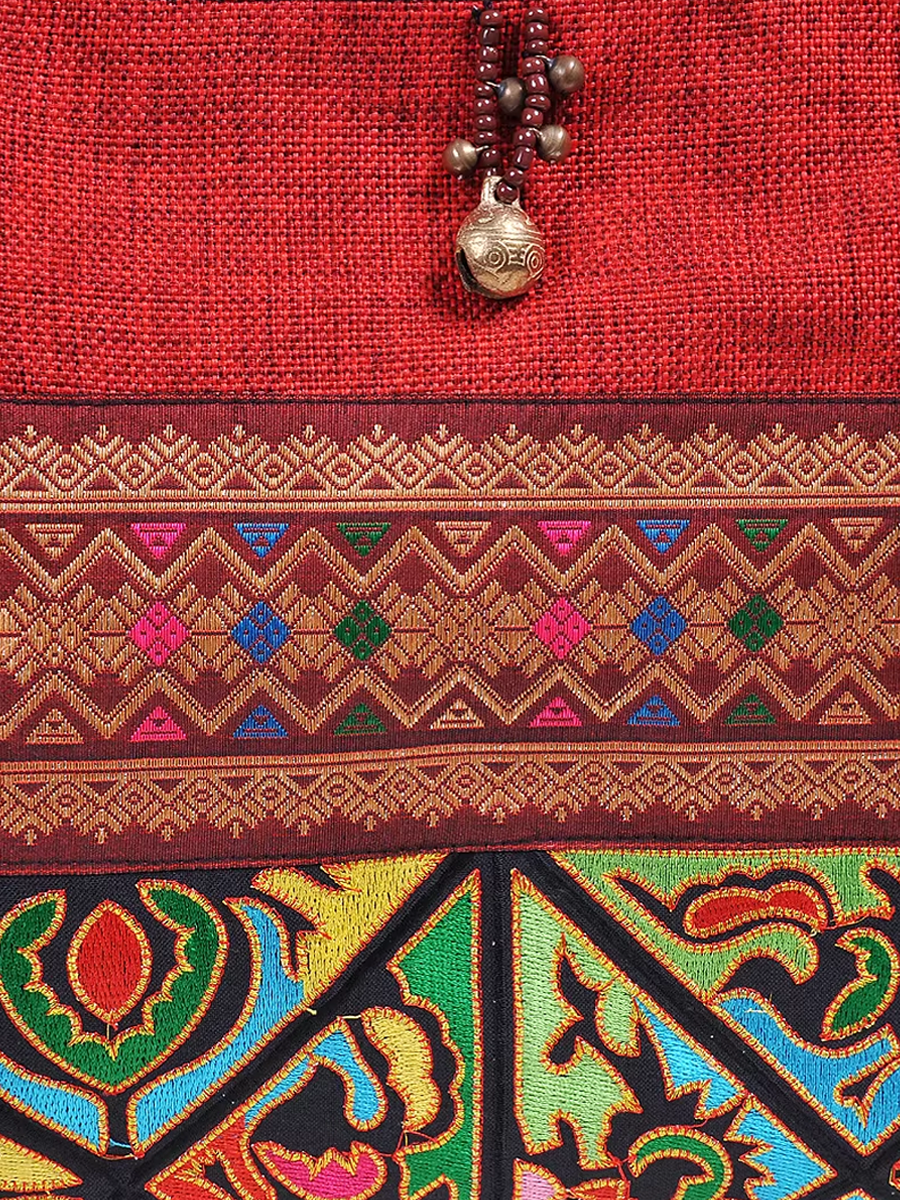 Women's Embroidered Shoulder Bag | Large Capacity & Zip Pockets 7