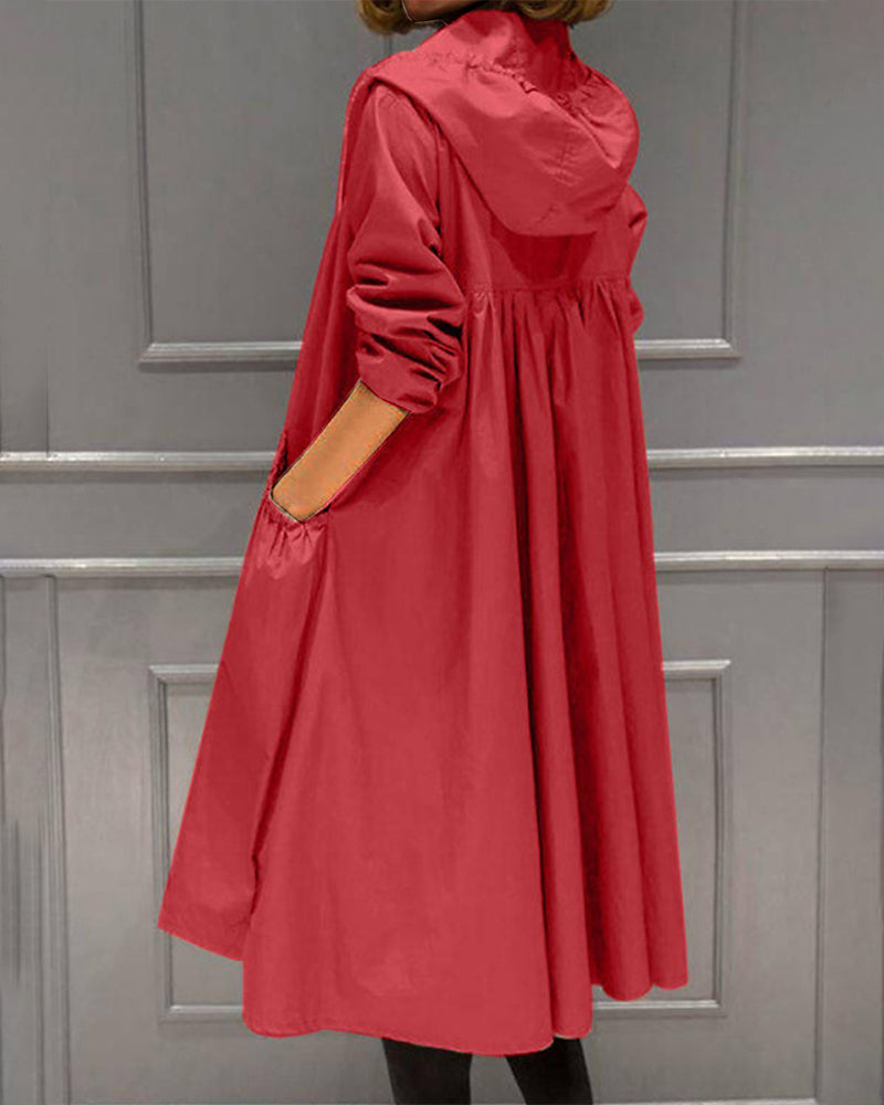 Aria | Women's Elegant Long Solid Trench Coat 6