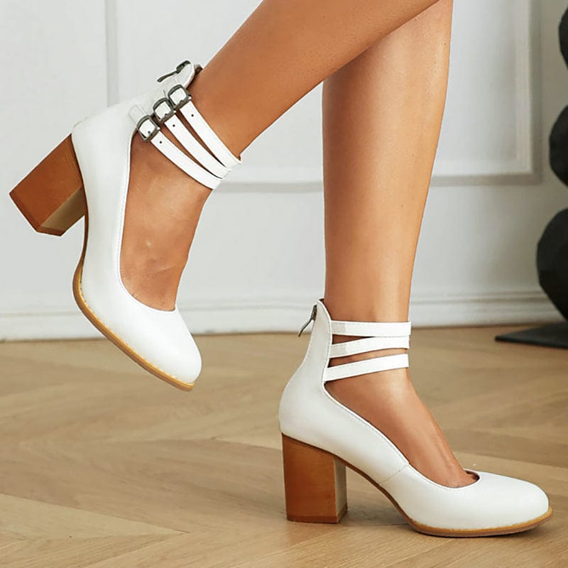 Ariana | Triple Buckle Heels 8