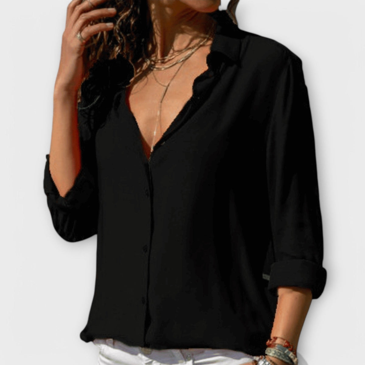 Women's Button-Up Blouse | Relaxed Fit & All-Day Comfort 7