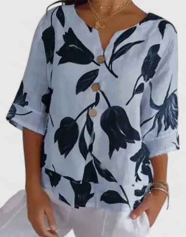 Isabel | Chic Floral Pattern Blouse for Special Occasions
