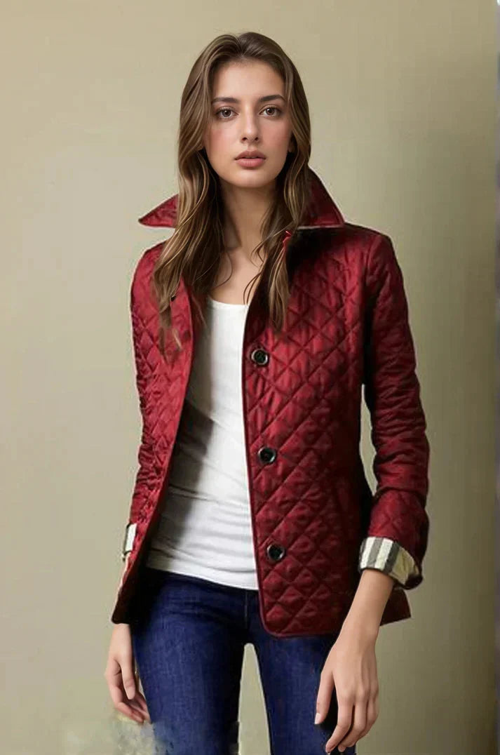 Women's Quilted Jacket | Button Fastening & Tailored Fit 5
