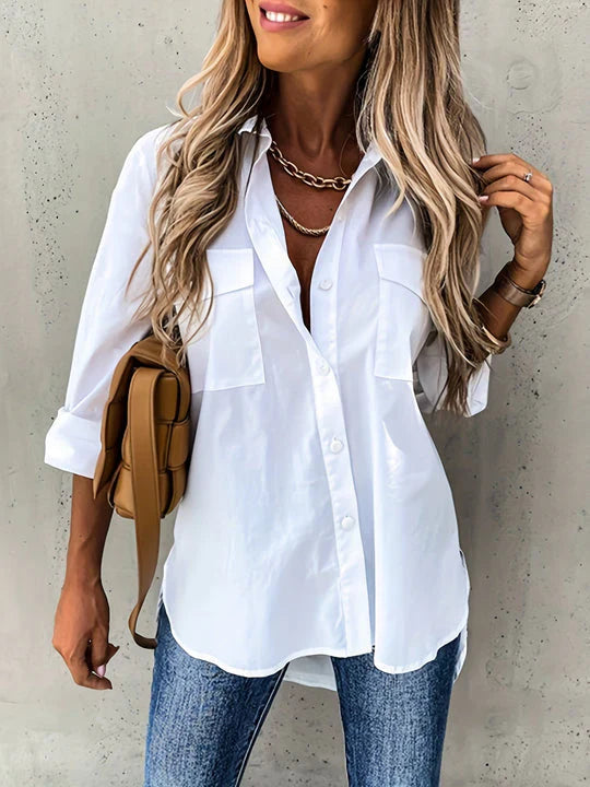 Women’s Button-Up Blouse with Effortless Elegance 2