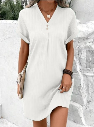 Women's Spring Dress | Short Front Placket Mini 5