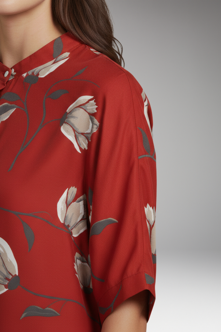 Women's Summer Blouse with Lightweight Fabric and Relaxed Fit 6
