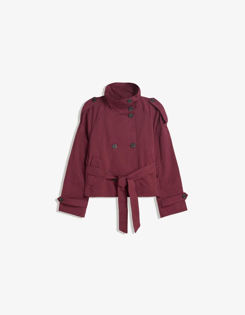 Women's Cropped Trench Coat | Tailored Fit for Autumn