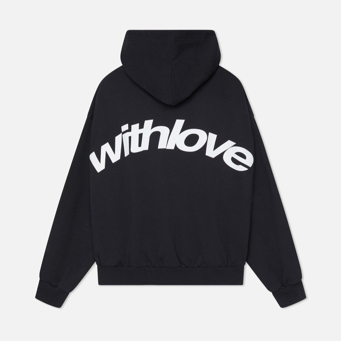 Women's Hoodie | Oversized Curved Back Print, Balloon Sleeves