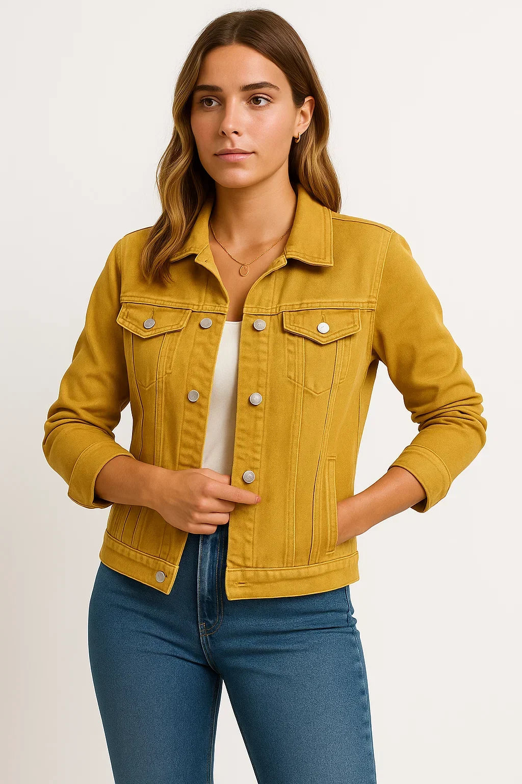 Women's Jacket | Classic Button & Versatile Style