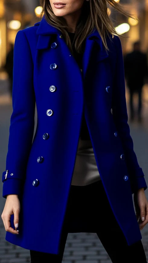 Women's Jacket | Gold-Tone Buttons, Double-Breasted
