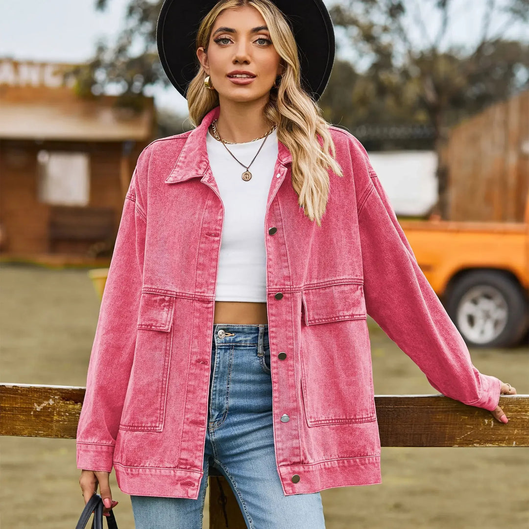 Women's Jacket | Press-Stud Front, Flap Hip Pockets