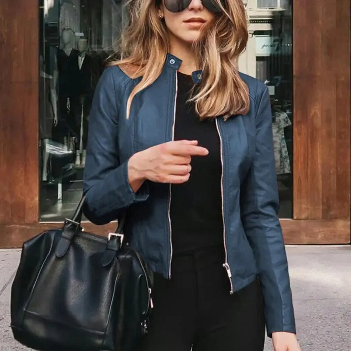 Women's Jacket | Stand Collar, Full-Length Front Zip