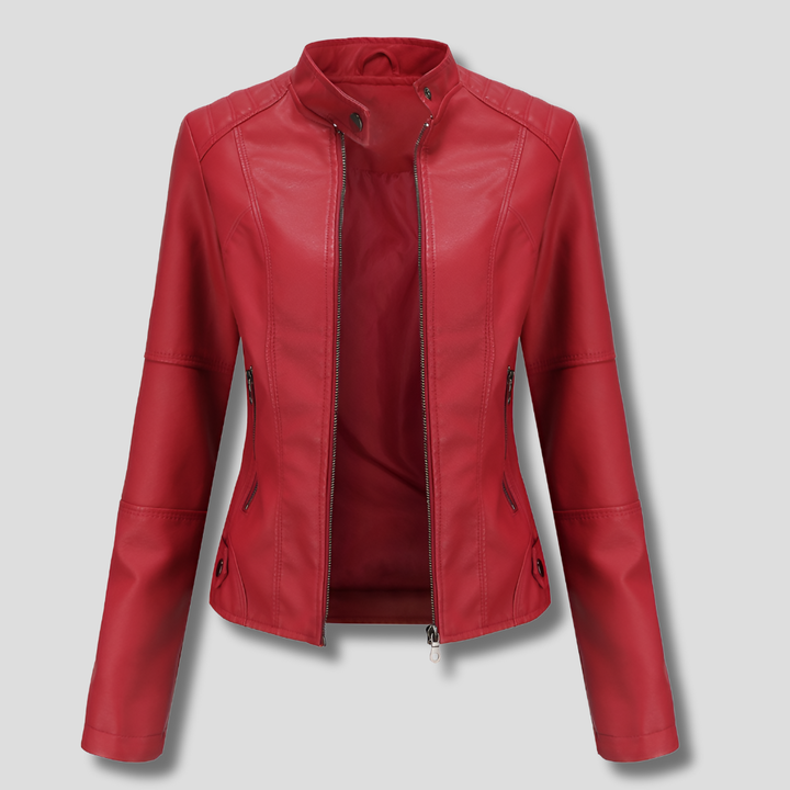 Women's Jacket | Stand Collar, Zipped Slant Pockets
