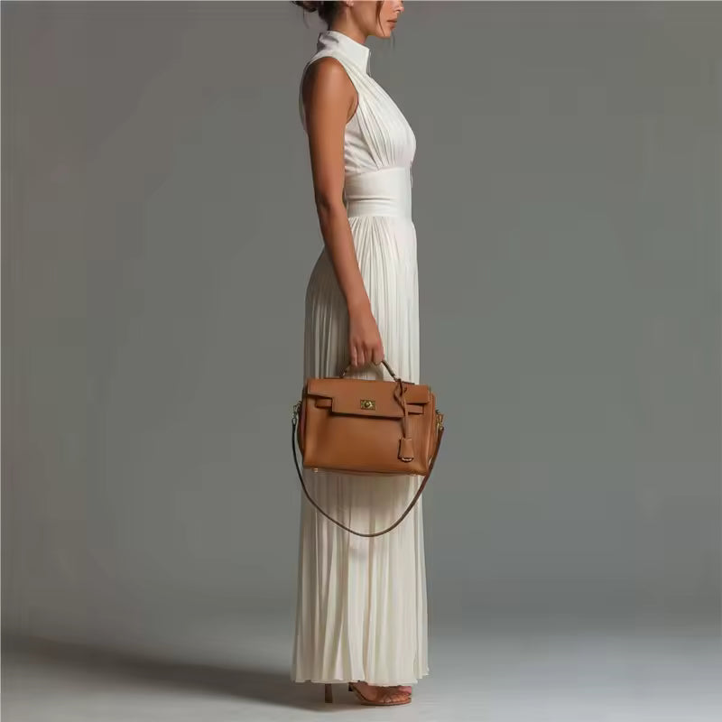 Women's Jumpsuit | Pleated Wide Leg & Deep V-Neck