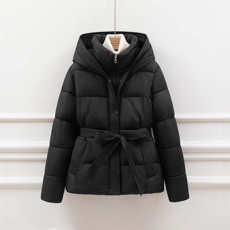 Women's Quilted Jacket | Hooded & Belted Design