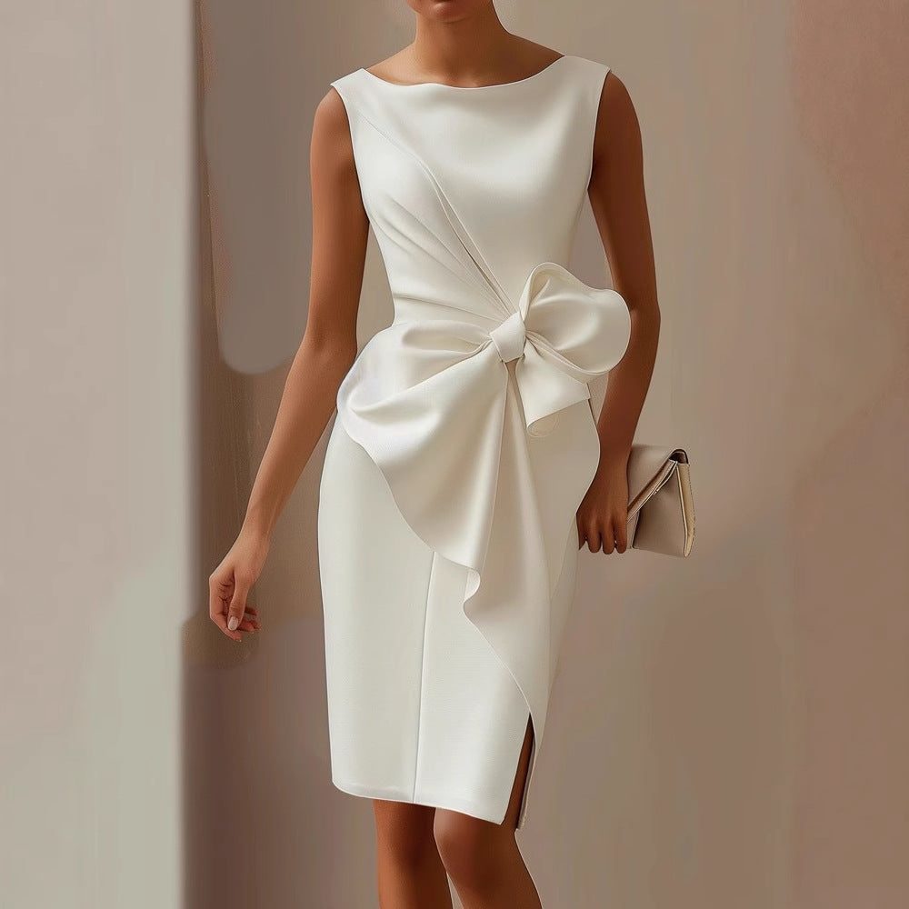 Women's Summer Midi Dress | Bow Detail Design