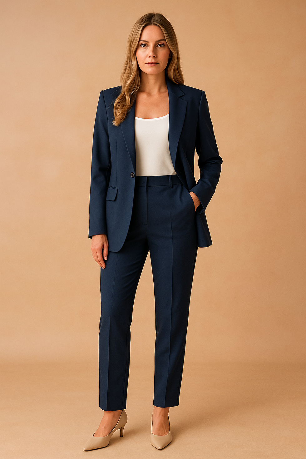 Women's Trouser Suit Set | Tailored Blazer & Straight-Leg Fit