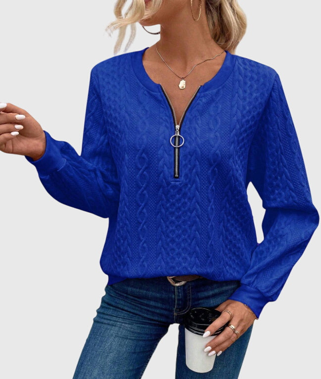Women's Zip-Up Sweater | Adjustable Comfort