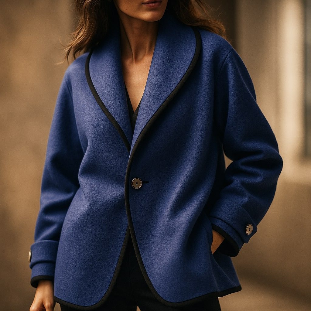 Women's Swing Winter Coat | Oversized Lapel Design