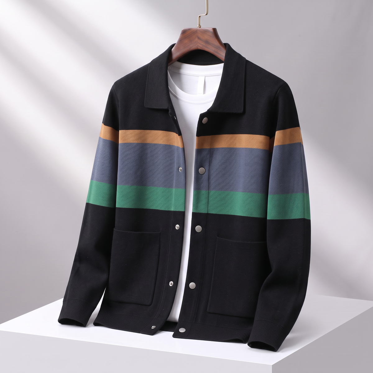 Women's Knit Cardigan | Snap-Button & Ribbed Finish 6