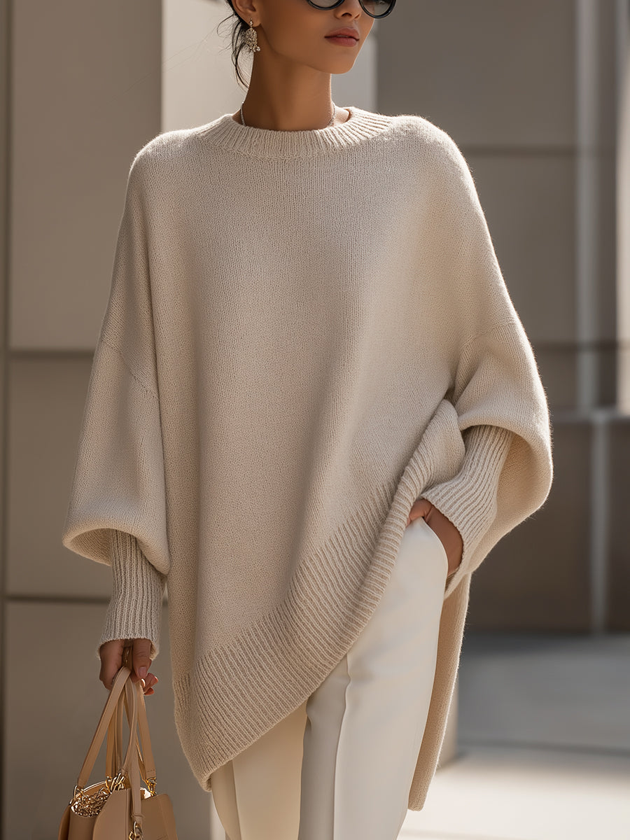 Women's Oversized Jumper | Relaxed Fit & Ribbed Trim