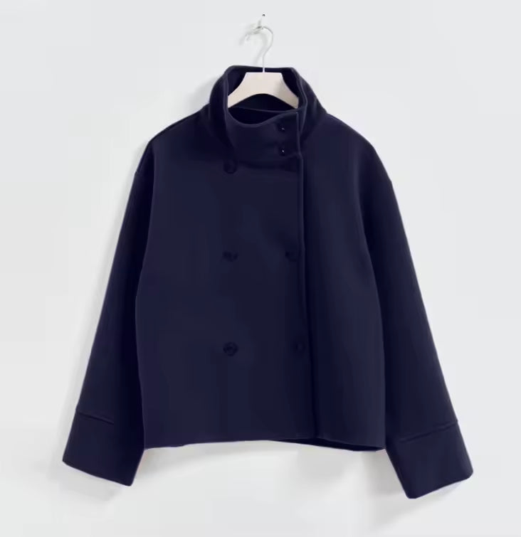 Women's Short Coat | Double-Breasted & Warm 5