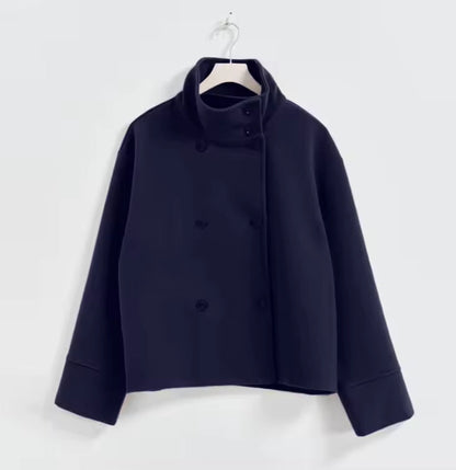 Women's Short Coat | Double-Breasted & Warm 5