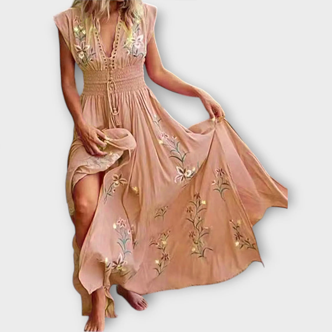 Felizia – Boho Dress with Intricate Embroidery for Festivals