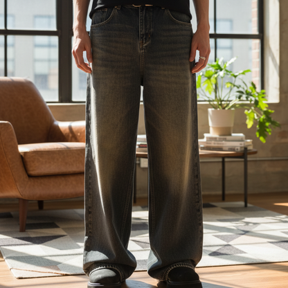 Women's Barrel Leg Jeans | Relaxed Wide-Leg Fit 3