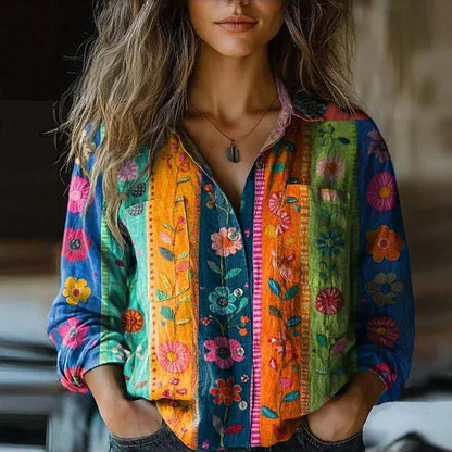 Women's Vintage Print Blouse | Breathable & Lightweight 9