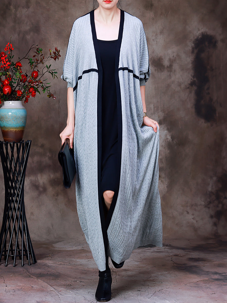 Women's Long Coat | V-Neck & Loose Fit 1
