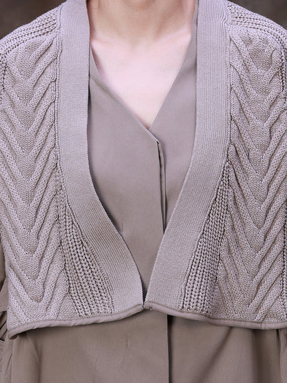 Women's Knitted Coat | Layered Two-Piece Look 8