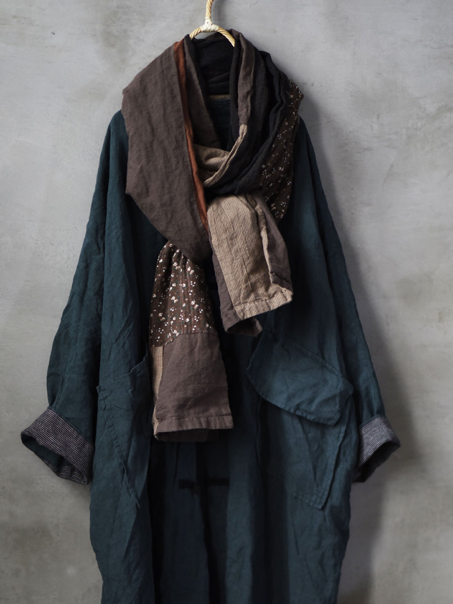 Women's Retro Stitched Scarf | Warm & Versatile 1