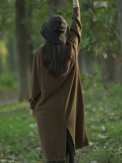 Women's Knit Dress | Stand Collar & Calf-Length 6