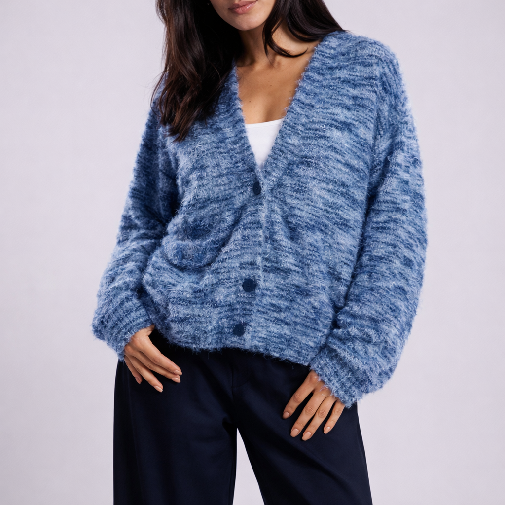 Women's Drop Shoulder Cardigan | Soft Comfort & V-Front Style 1