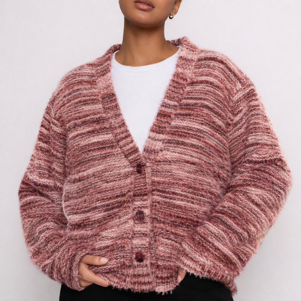Women's Drop Shoulder Cardigan | Soft Comfort & V-Front Style 3