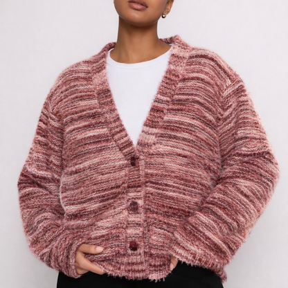 Women's Drop Shoulder Cardigan | Soft Comfort & V-Front Style 3