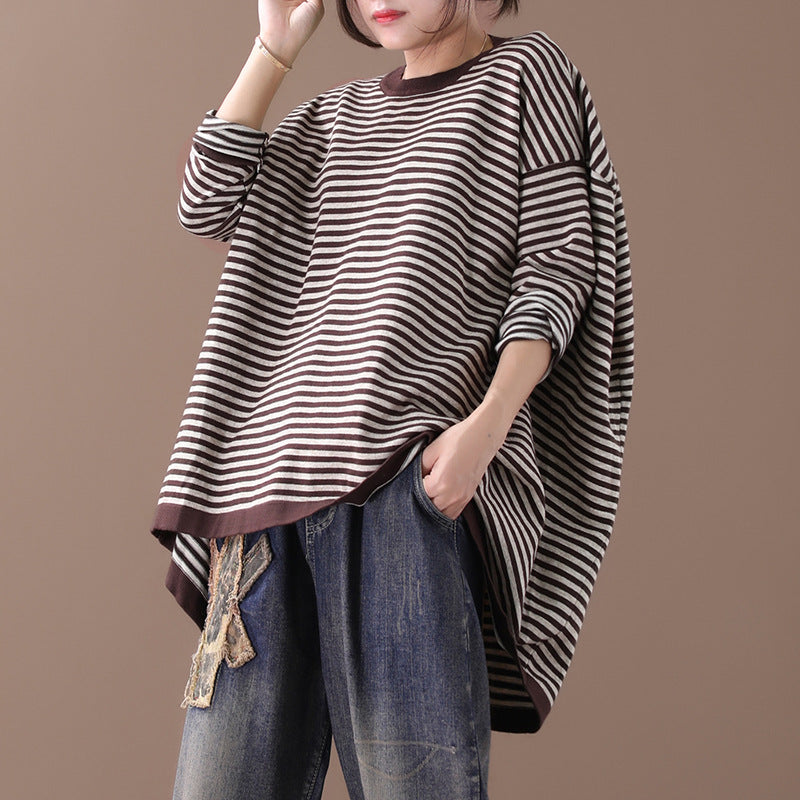 Women's Striped Sweater | Round Neck & Relaxed Fit 1