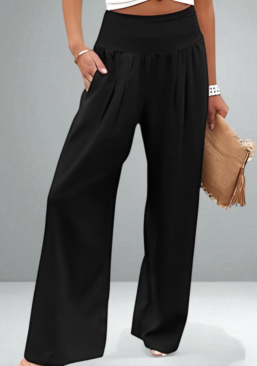 Women's Wide Leg Beach Pants | Breathable & Stretchy Waist 2