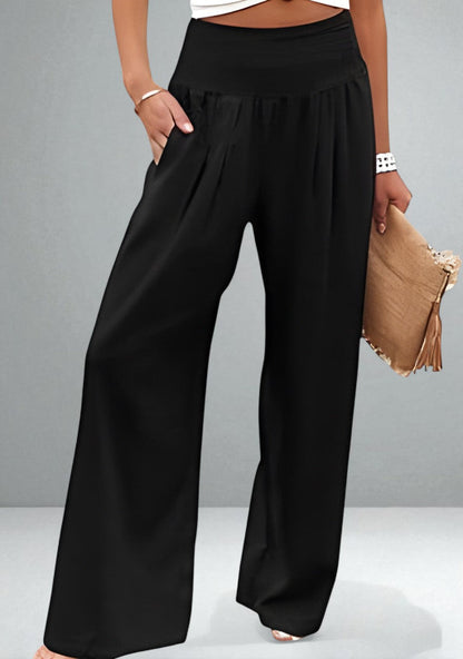 Women's Wide Leg Beach Pants | Breathable & Stretchy Waist 2