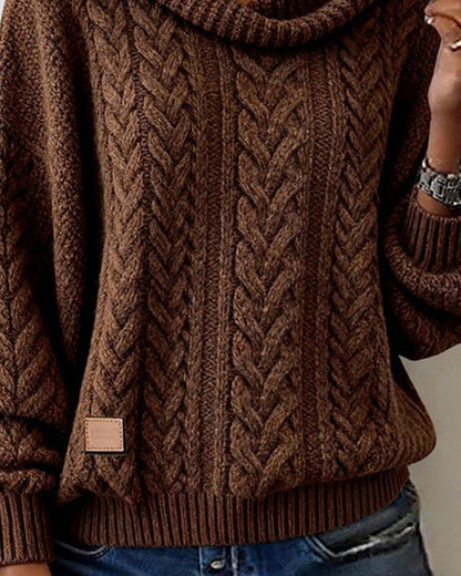 Women's Twisted Knit Sweater | Loose Fit & Warm 3
