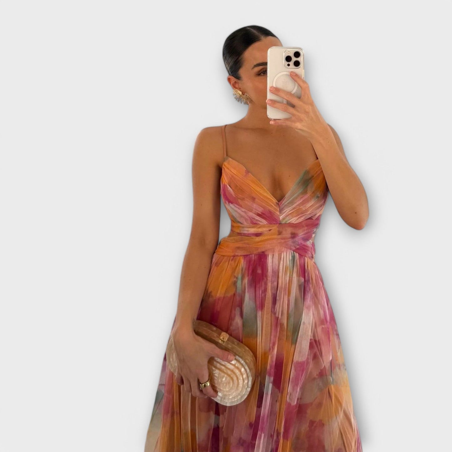 Annai Mesh Prom Dress - Chic and Flattering for Any Occasion