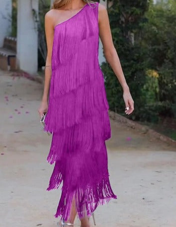 Wedding Guest One-Shoulder Dress
