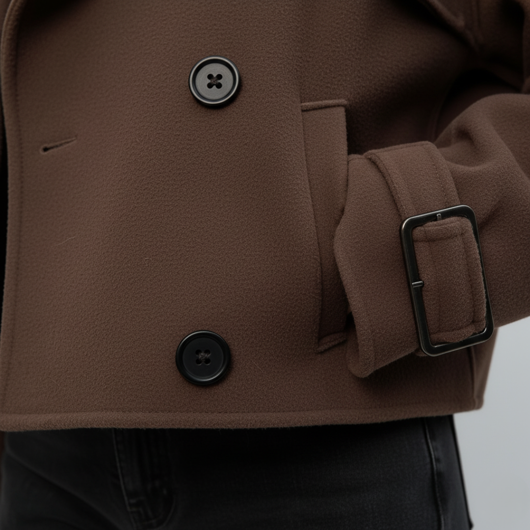 Women's Double-Breasted Jacket | Warm & Elegant