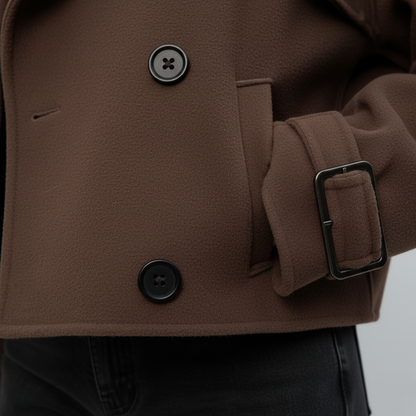 Women's Double-Breasted Jacket | Warm & Elegant
