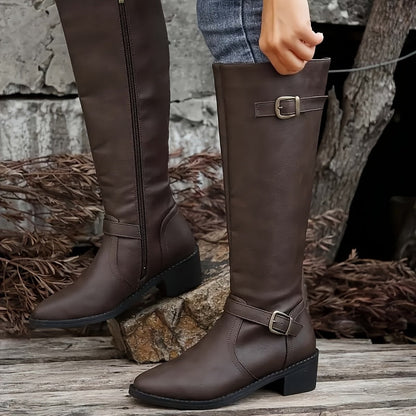Women's Knee High Boots | Double Buckle Design 6