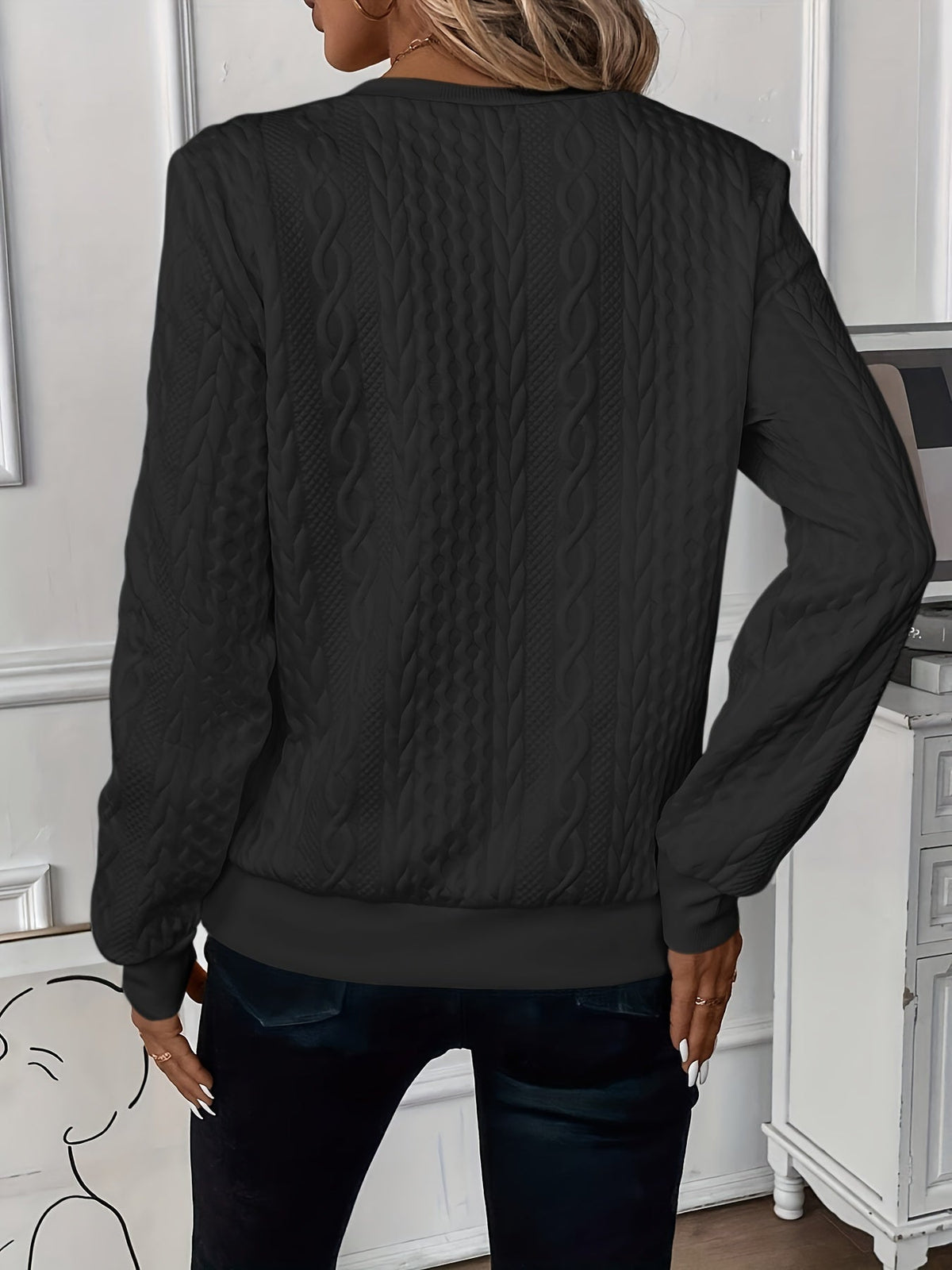 Women's Zip-Up Cable Knit Jumper | Cosy & Warm 8