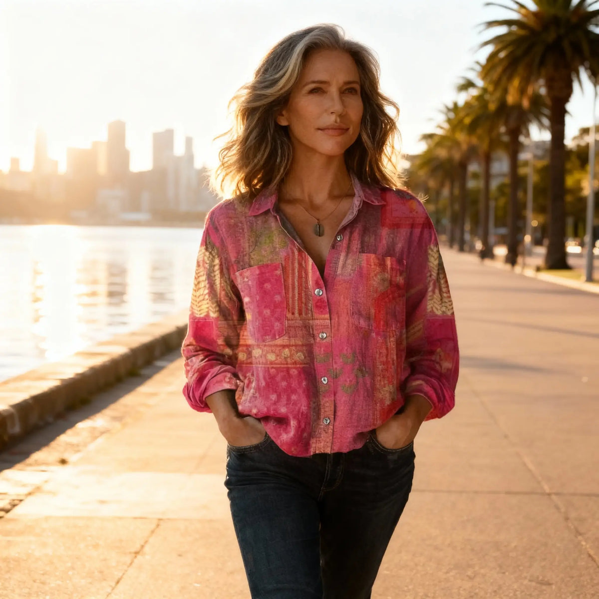 Women's Vintage Print Blouse | Breathable & Lightweight 8