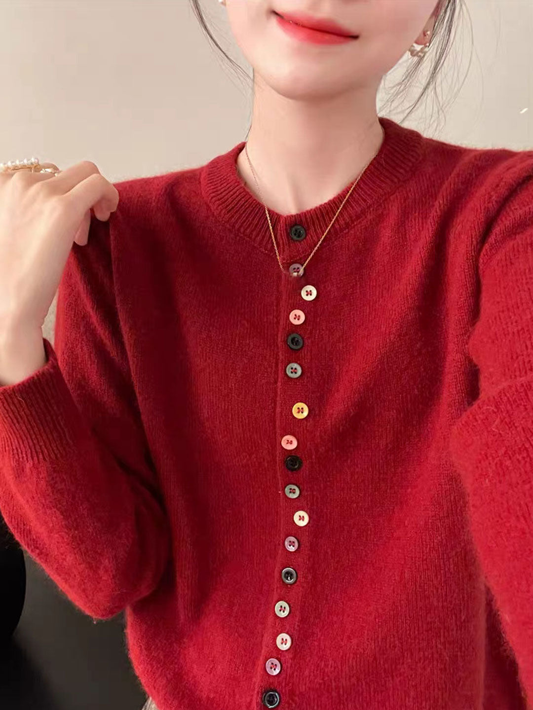 Women's Knit Cardigan | Buttoned Front & Soft Comfort 4