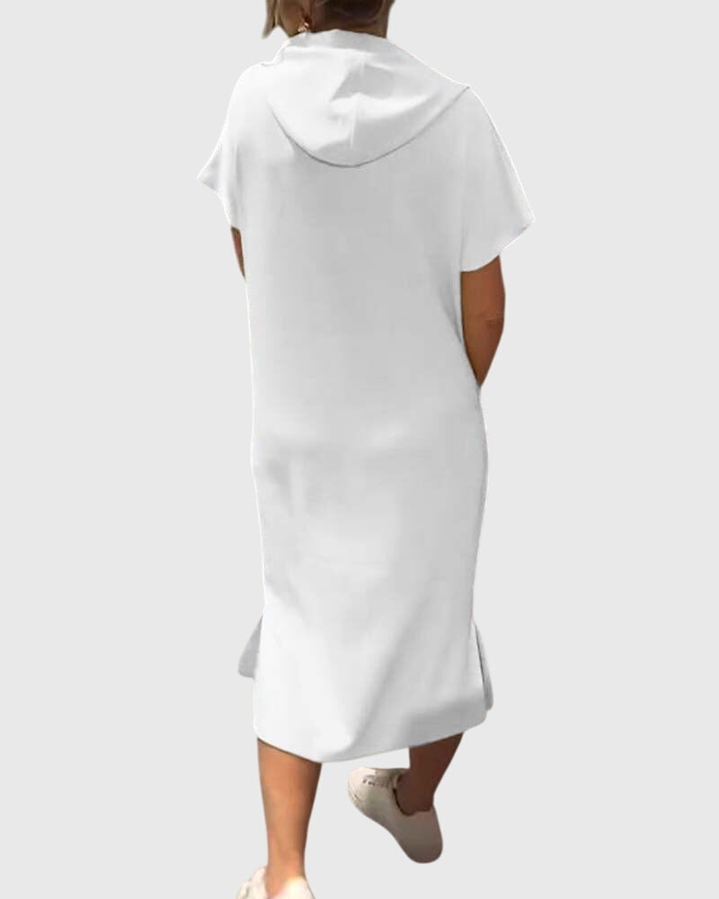 Chic Cotton Hoodie Dress for Everyday Wear