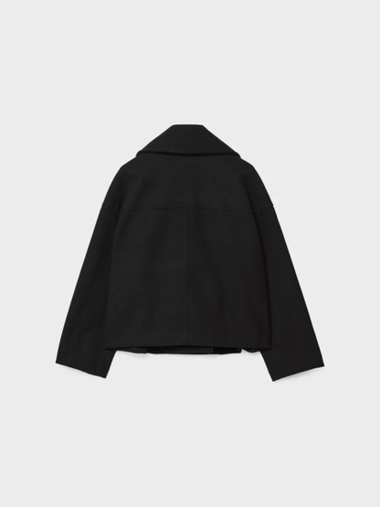 Women's Short Wrap Jacket | Structured Wide Collar